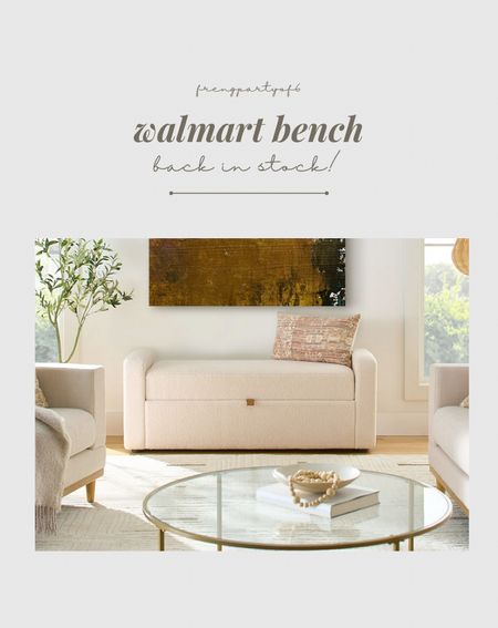 Cute Walmart bench back in stock! Under $170! Boujee on a budget 

#LTKStyleTip #LTKHome