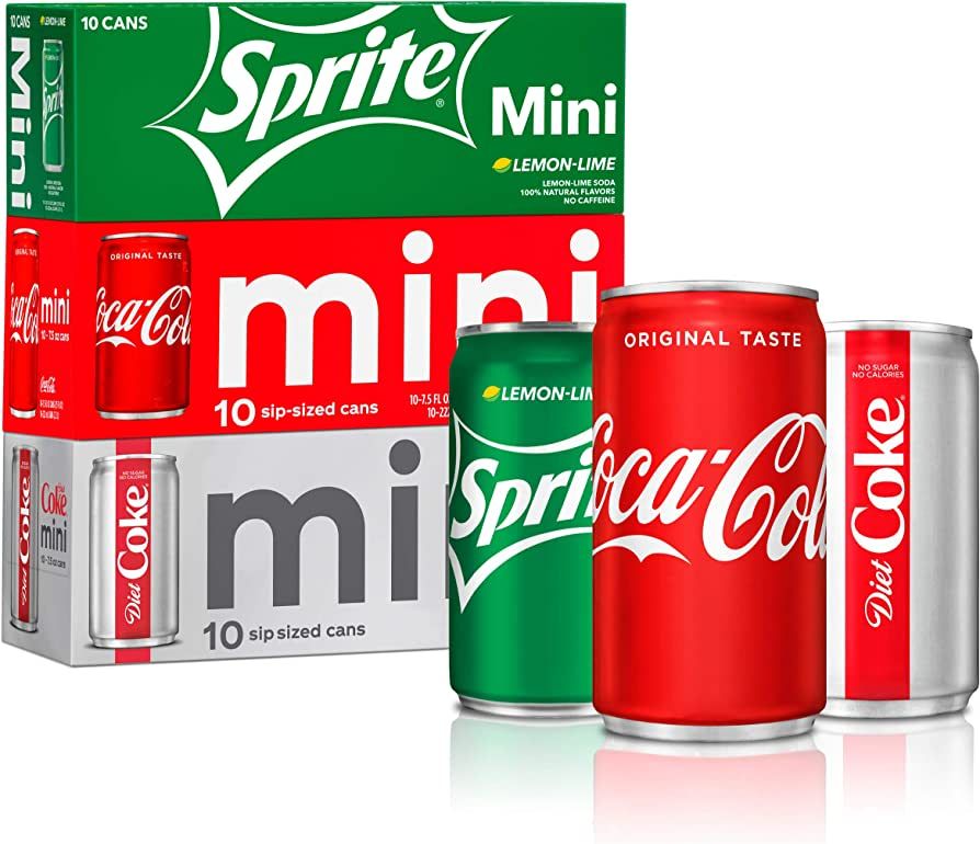 Coca-Cola Mini Can Variety Pack, 7.5 Fl Oz, Pack Of 30 (10 Each: Coke Classic, Diet Coke, Sprite)... | Amazon (US)