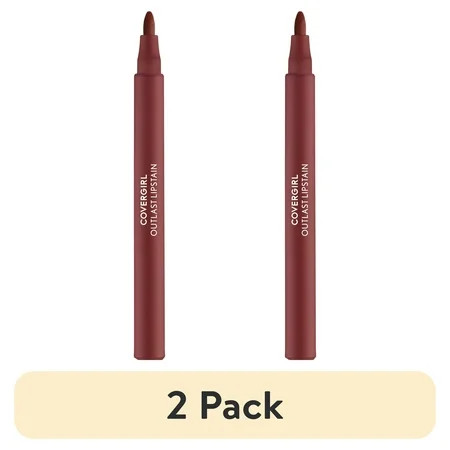 (2 pack) COVERGIRL Outlast Lipstain, 45 Brazen Raisin, Brown, 0.05 fl oz | Walmart (US)