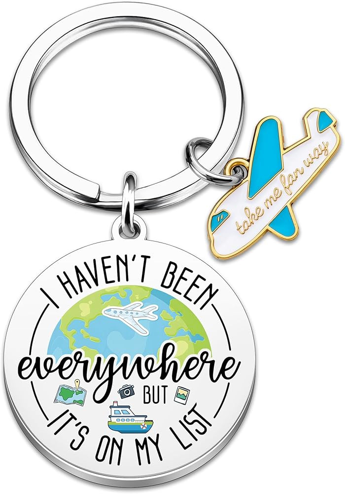 Travel Gifts for Women Men Traveler Keychain Unique Gifts for Travelers Travel Lovers Traveling G... | Amazon (US)