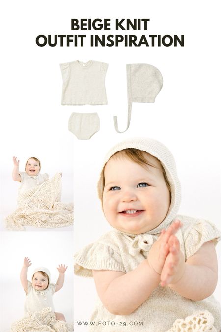 Beige Baby for the win!!! I can’t get enough of neutral clothing for milestone photos. #familyphotos #knitclothing #babyclothes #photooutfitideas #familyphotooutfits 

#LTKbaby #LTKstyletip