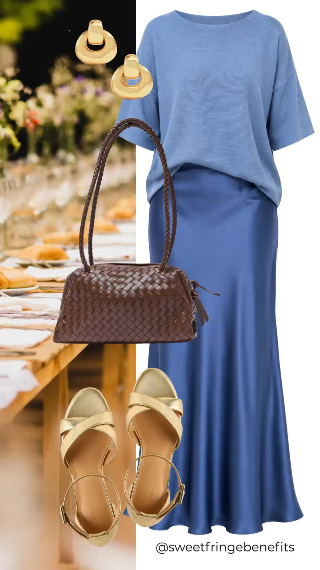 This soft blue knit top and satin skirt are such an easy pairing for a polished summer look. The relaxed top balances the elegant drape of the skirt, while neutral sandals and a woven bag keep it comfortable and effortless.

💡 LTK MADE EASY
❤️ Heart = Support my posts!
🔖 Save = Get sale & restock alerts
📋 Lists = Keep favorites organized
📲 Share = Send lists and products to a friend. Hello, Christmas List!
💬 Comment = Ask me anything about what I'm wearing.:-)

#LTKootd #LTKWedding #LTKOver40