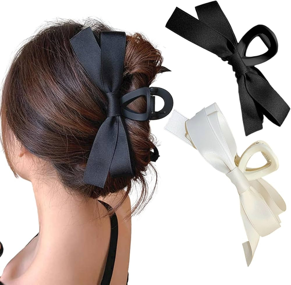 papasgix Big Bow Hair Claw Clips for Women, Hair Bows for Women, Large Bow Claw Clips Non Slip Ja... | Amazon (US)