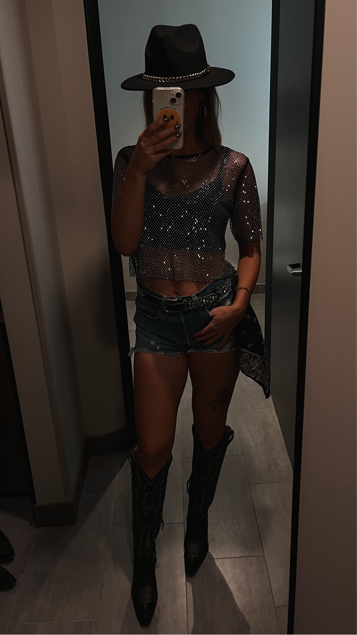 This is by far one of my favorite looks of 2023! I wore it country line dancing in Nashville, and it was perfect. I could also see it being great for concerts! I wore an 8 in the boots, a 26 in the shorts, and a small in the tops!  

#LTKshoecrush #LTKstyletip