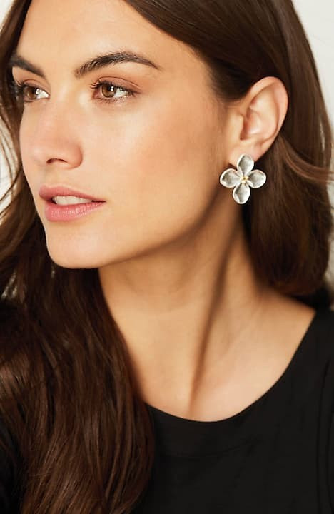Sculptural Petals Stud Earrings | J. Jill