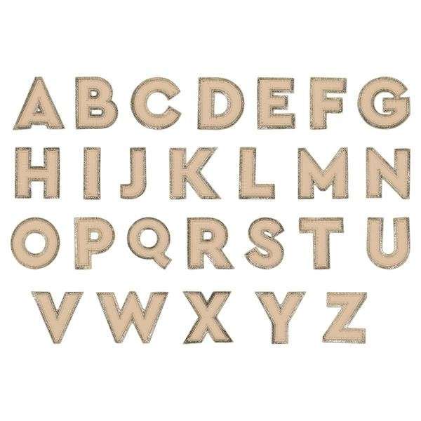 Neutral Metallic Block Letter Patches | Stoney Clover Lane