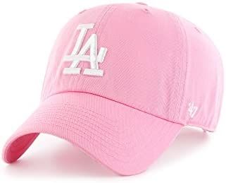 '47 Brand Los Angeles LA Dodgers Clean Up Hat Cap Rose Pink/White | Amazon (US)