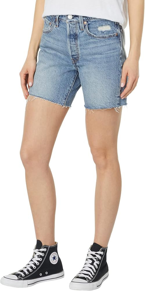 Levi's Women's Premium 501 Mid Thigh Short | Amazon (US)