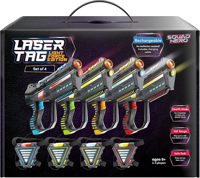 Rechargeable Laser Tag Set for Kids, Teens & Adults - Gun & Vest Sensors - Fun Ideas Age 8+ Year ... | Amazon (US)