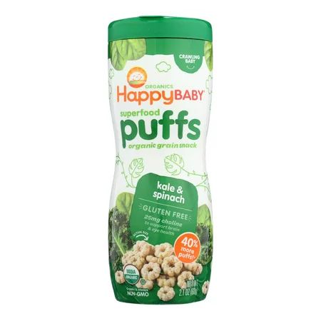 Happy Baby Organic Puffs Greens - 2.1 oz - Case of 6 | Walmart (US)