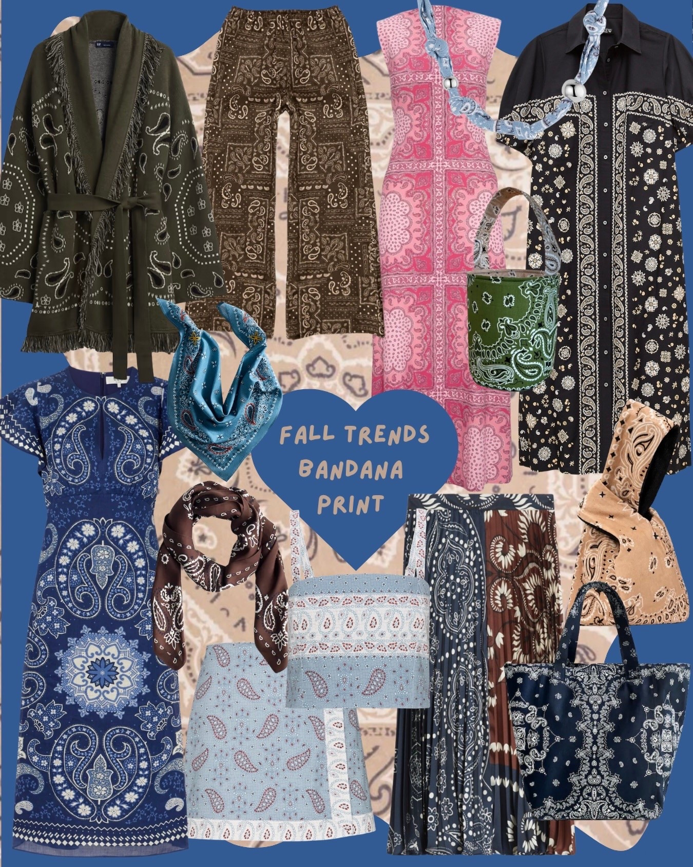 Happy to report that the bandana trend wasn’t just for summer 🤠

From dresses & pants to sweaters, handbags & accessories, bandana print is having a major moment for fall fashion— and I’m here for it. I rounded up some of my favorite bandana print finds + have even more that didn’t make the collage! Of course had to include pieces that work for fall in the south (aka 80 degree weather) too. 

#fallfashion #bandana #falltrends #fallstyle #falloutfit

#LTKSaleAlert #LTKSeasonal