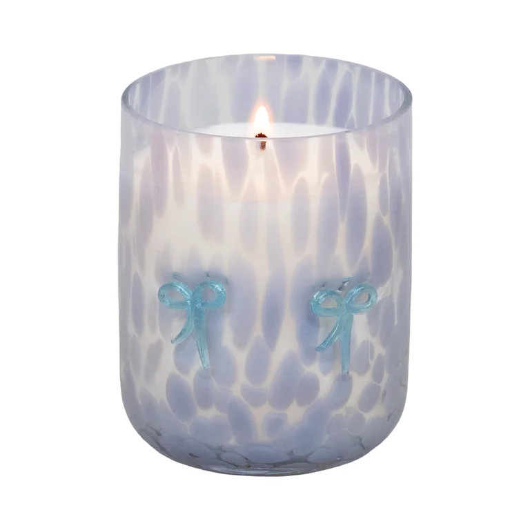 Mainstays 1-Wick Art Glass Lavender Cloud Scented Jar Candle, Bow, 8.5 oz. | Walmart (US)