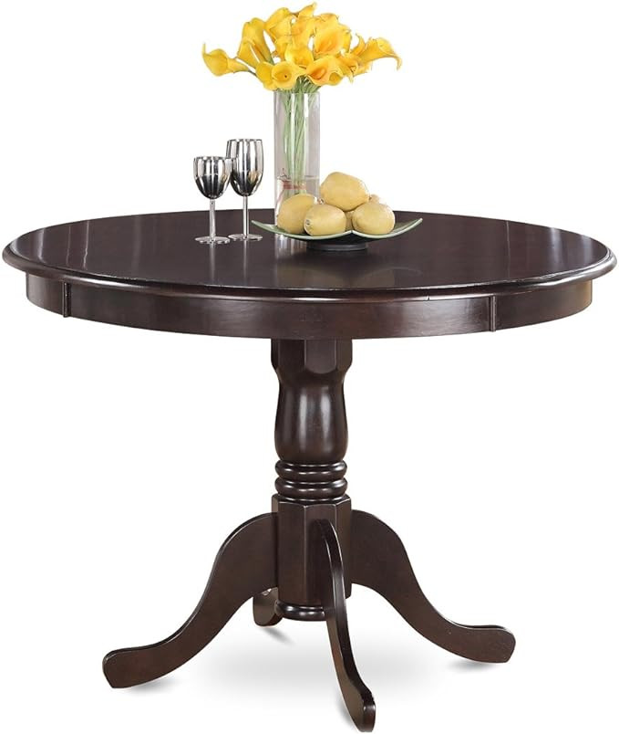 East West Furniture HLT-CAP-TP Hartland Dining Room Table - a Round kitchen Table Top with Pedest... | Amazon (US)