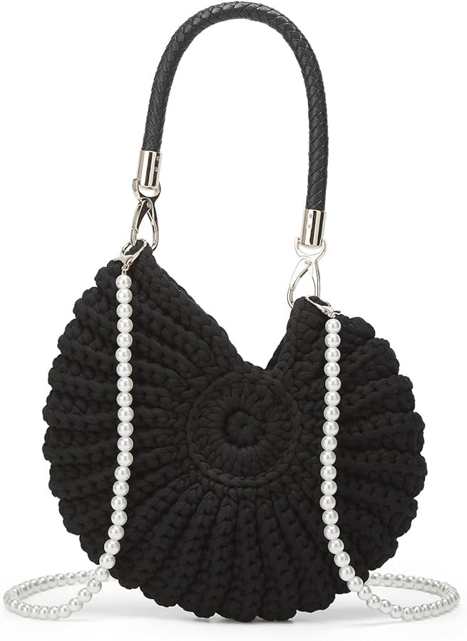 Bohemia Crochet Handwoven Seashell Bag Women Summer Beach Bag Boho Evening Clutch Purses Shoulder... | Amazon (US)