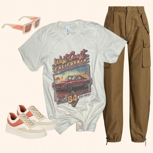 West Coast T-shirt (Vintage Feel) | Sassy Queen