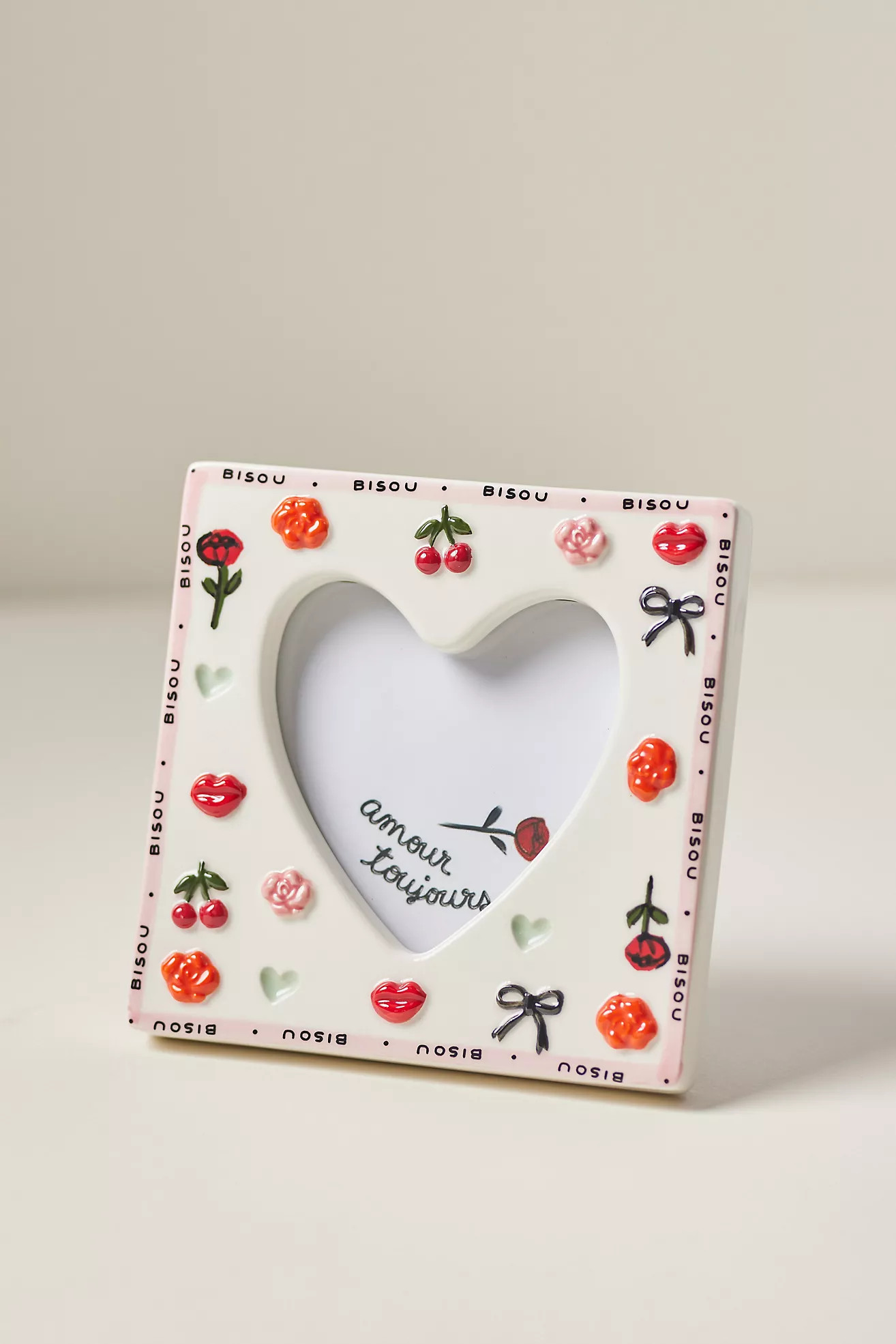 Amour Ceramic Heart Picture Frame | Anthropologie (US)