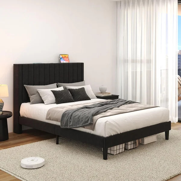 Alti 44.8'' Bed Frame with Charging Station | Wayfair Professional