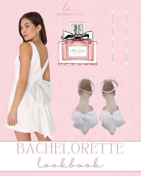 My fave bachelorette bow dress and accessories 👰🏼‍♀️🤍

#LTKWedding #LTKBeauty