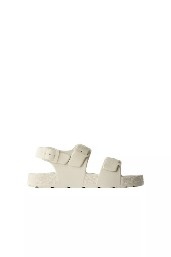 RUBBERISED BUCKLED SANDALS | Zara UK
