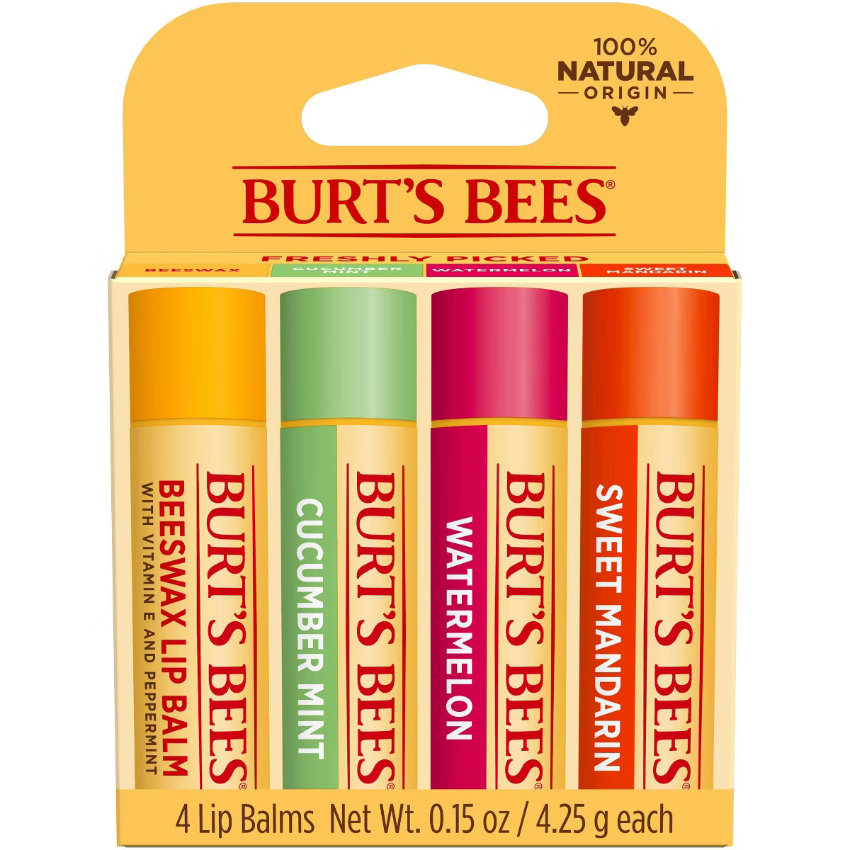 Burt's Bees Freshly Picked Lip Balm - 4pk | Target