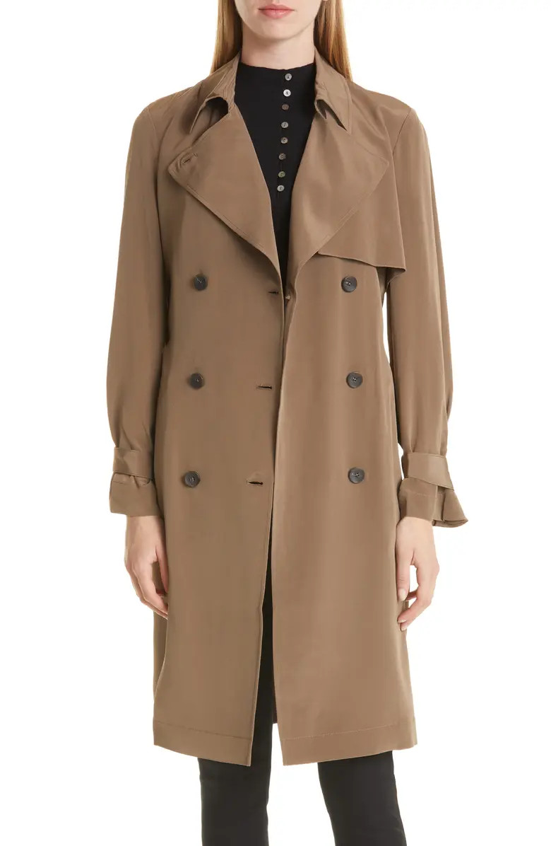 M.M.LaFleur Jensen 1.0 Silk Trench Coat | Nordstrom | Nordstrom