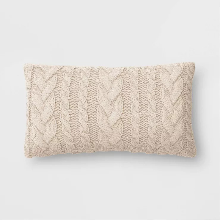 Cable Knit Throw Pillow - Threshold™ | Target