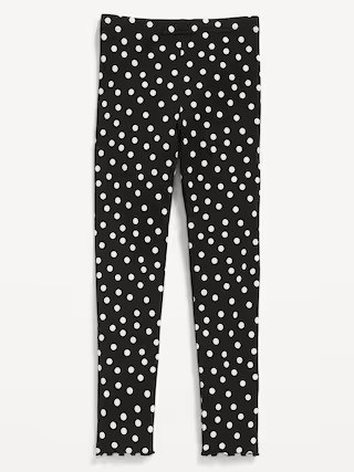 Built-In Tough Full-Length Lattice-Hem Leggings for Girls | Old Navy | Old Navy (US)