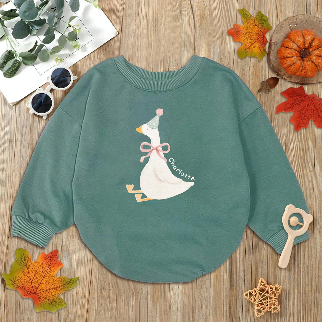 One Silly Goose Romper Sweatshirt, Personalized Birthday Romper, 1st Birthday Silly Goose Bodysui... | Etsy (US)