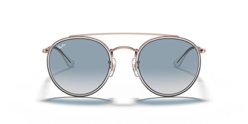 Ray-Ban Unisex RB3647N Double Bridge Round Sunglasses, Copper/Clear Gradient Blue, 51 mm | Amazon (US)