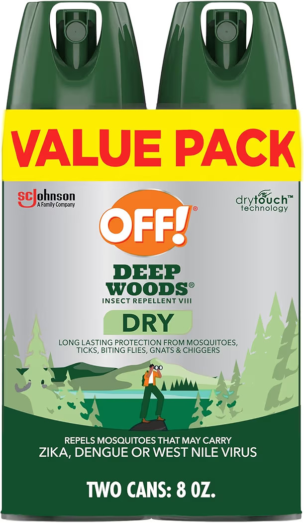 OFF! Deep Woods Insect Repellent Aerosol, Dry, Non-Greasy Formula, Bug Spray with Long Lasting Pr... | Amazon (US)