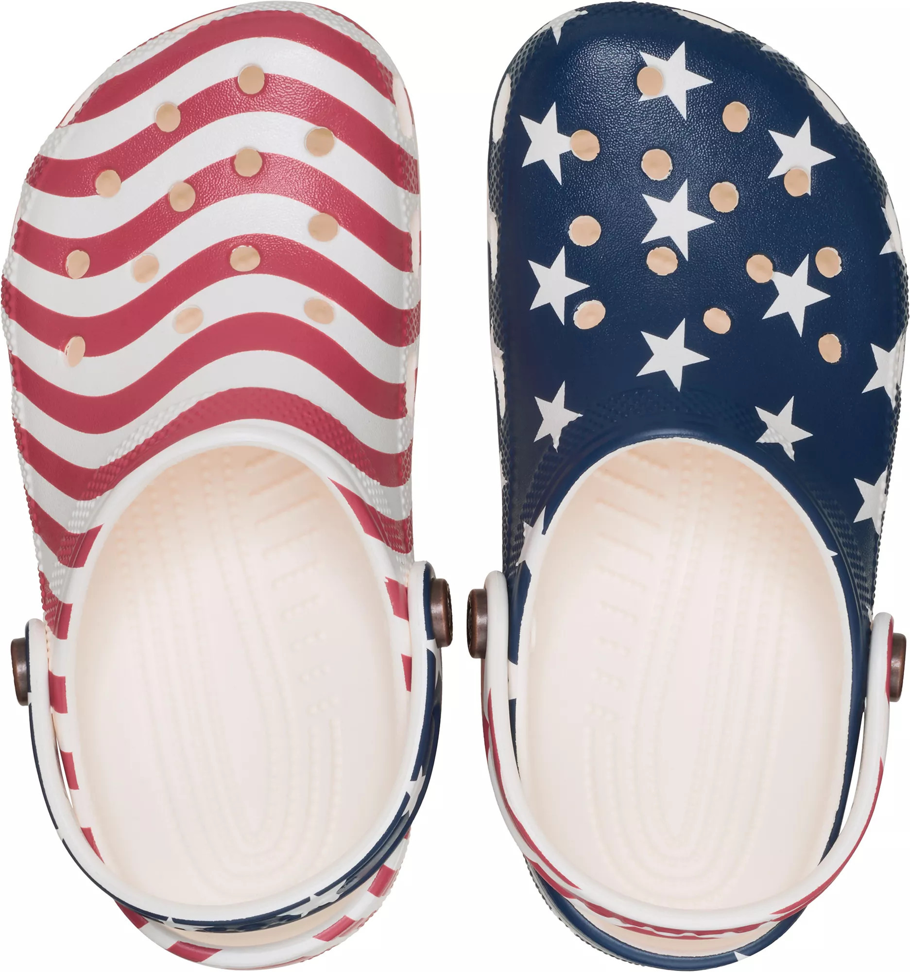 Crocs Kids Classic American Flag Clogs, Size 11, Chalk/Multi | DICK'S Sporting Goods