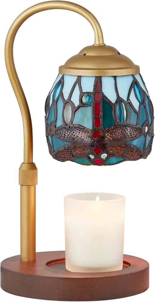 Dragonfly Tiffany Style Candle Warmer lamp, Candle Warmer Lamp with Timer & Dimmer Candle Warmer ... | Amazon (US)