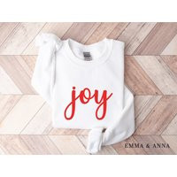 Joy Sweatshirt, Christmas Sweatshirt For Women, Merry Shirt, Crewneck Sweater, Winter | Etsy (US)