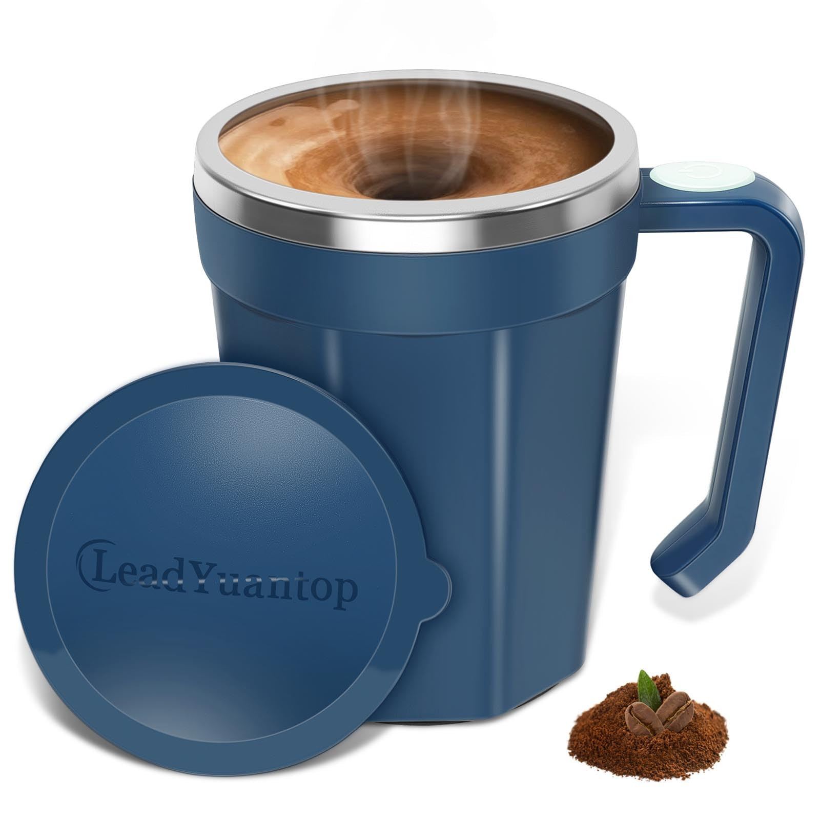 Self Stirring Coffee Mug, 18 oz Automatic Magnetic Electric Mixing Cup Stainless Steel Travel Cup... | Amazon (US)