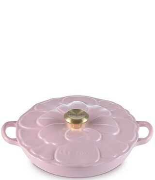 Signature Enameled Cast Iron White with Gold Knob Petal Braiser, 2.25qt. | Dillard's