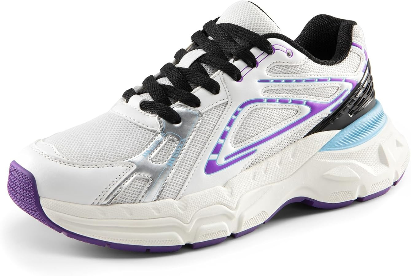 DREAM PAIRS Zapatos deportivos de moda con plataforma gruesa para mujer, con cordones, cómodos, ... | Amazon (US)