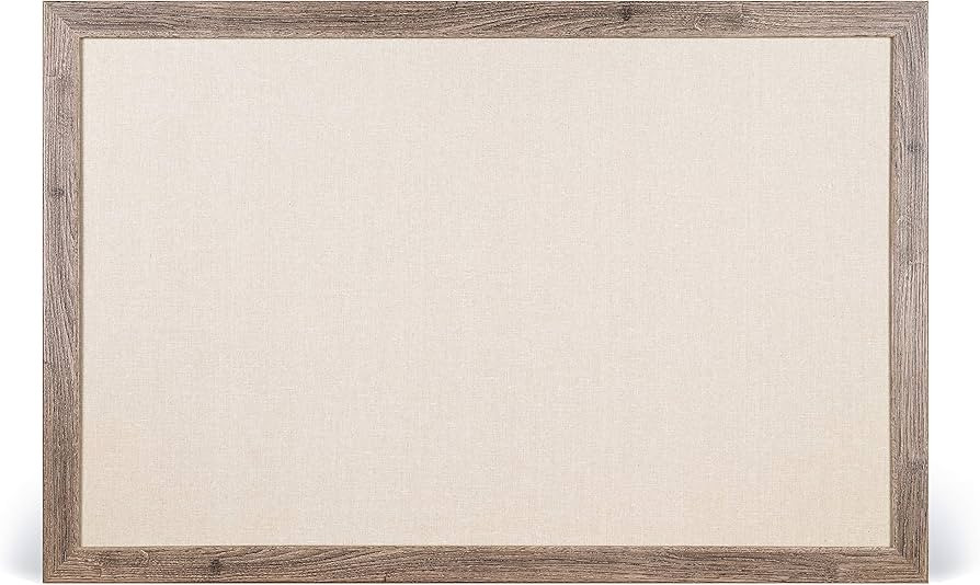 U Brands Linen Bulletin Board, 36 X 24 Inches, Rustic Wood Frame | Amazon (US)