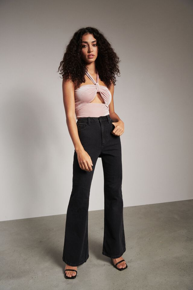 Velvet Halter Top | Dynamite Clothing