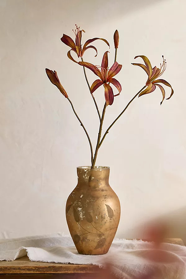 Faux Brown Lily Spray | Anthropologie (US)