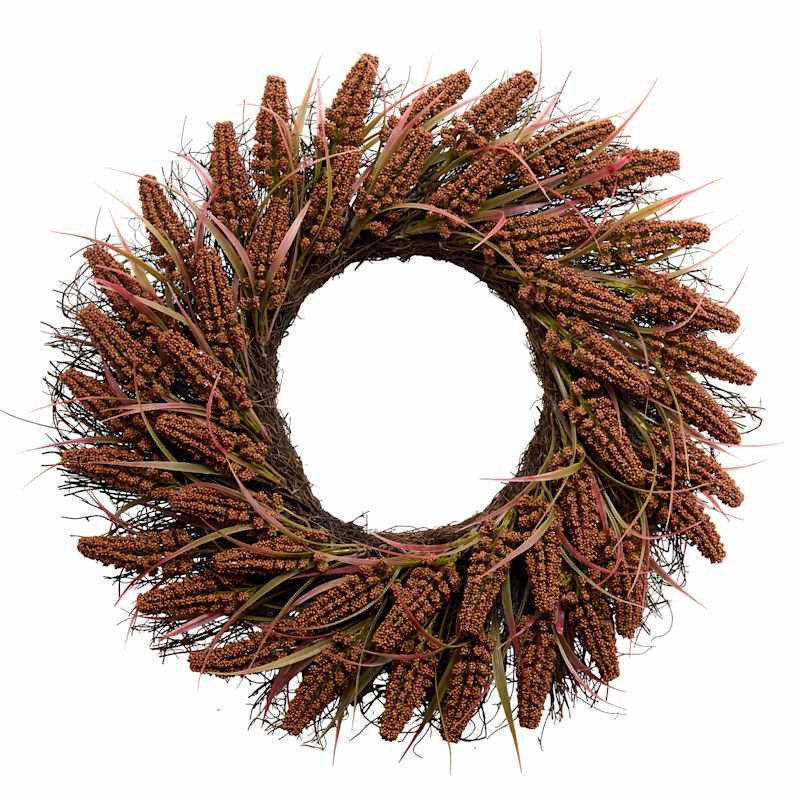 Brown Heather Wreath, 22" | At Home