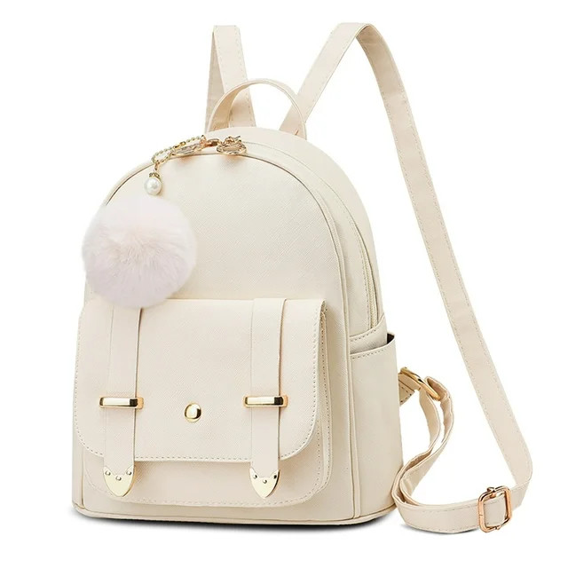 Girls Cute Mini Backpack Purse Fashion School Bags PU Leather Casual Backpack for Teens Women Whi... | Walmart (US)
