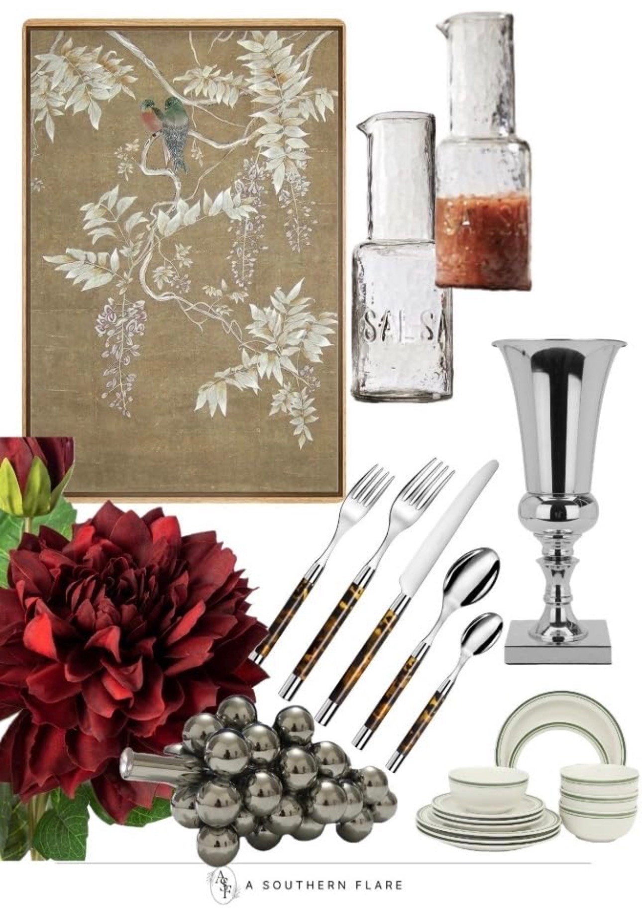chic table settings and unique decor items. Perfect for any special occasion! #HomeDecor #DiningElegance