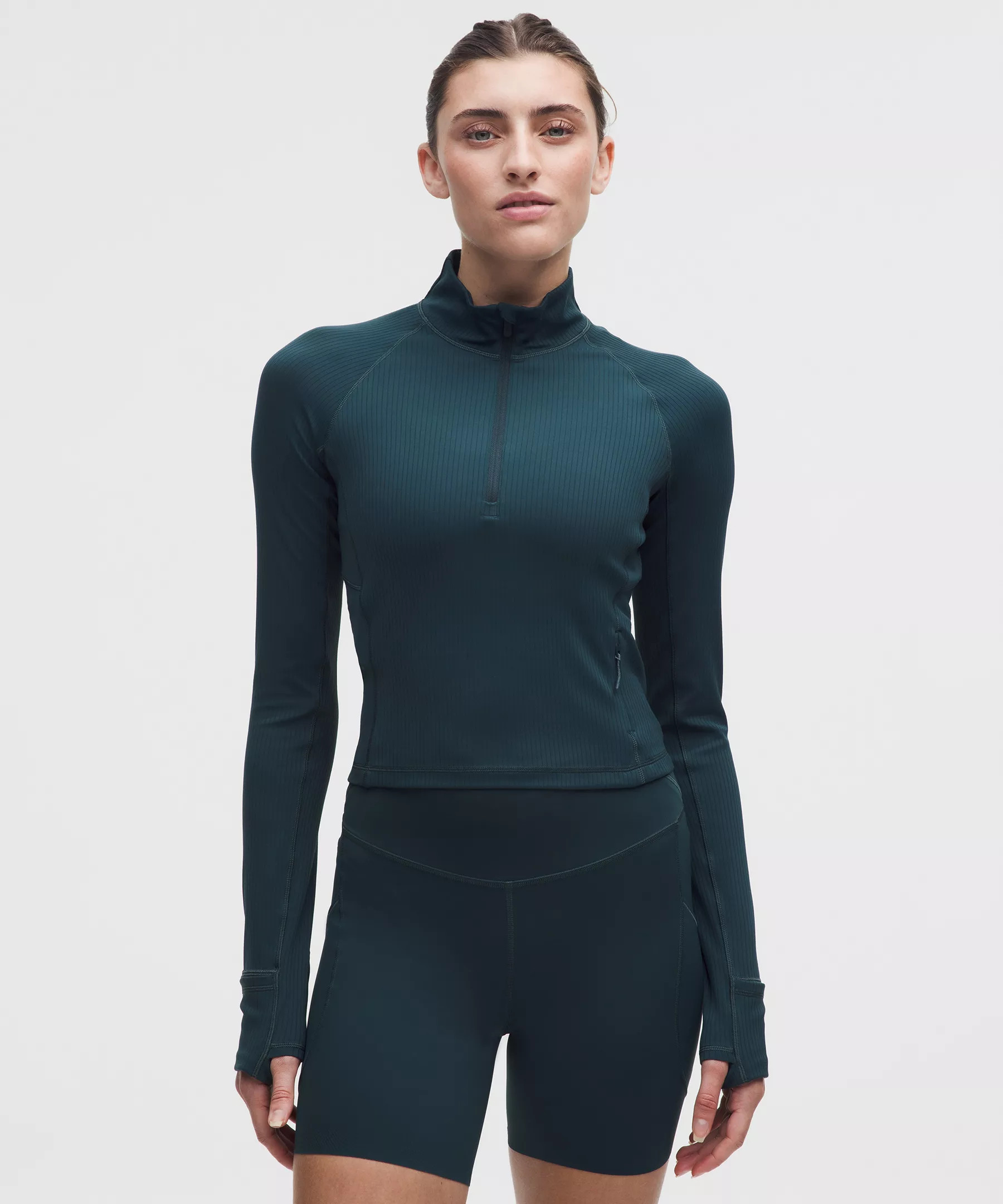 It's Rulu Ribbed Cropped Half Zip *Updated | Women's Hoodies & Sweatshirts | lululemon | Lululemon (US)