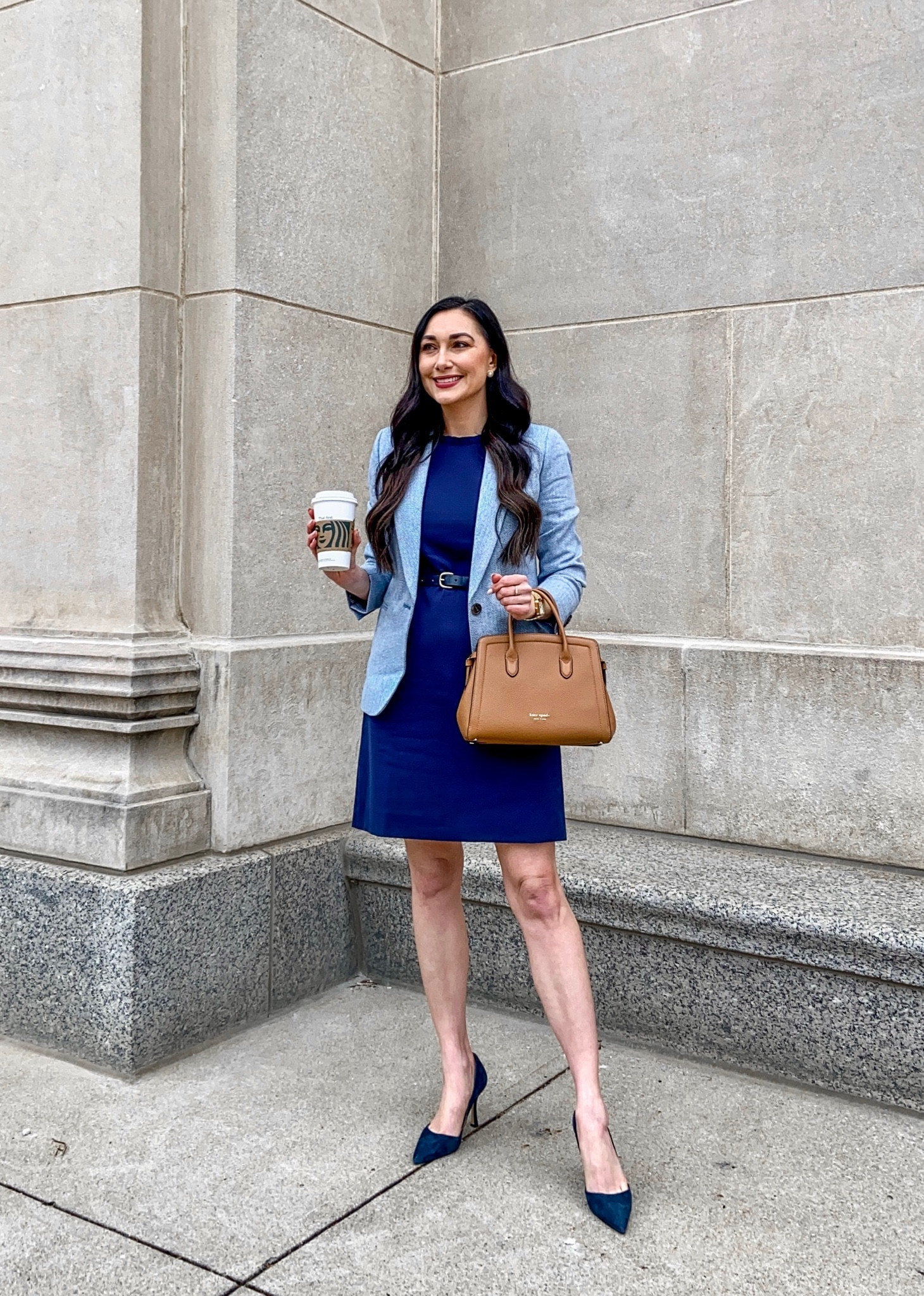 Blue Dress With Blue Blazer Taryn_brittany On LTK