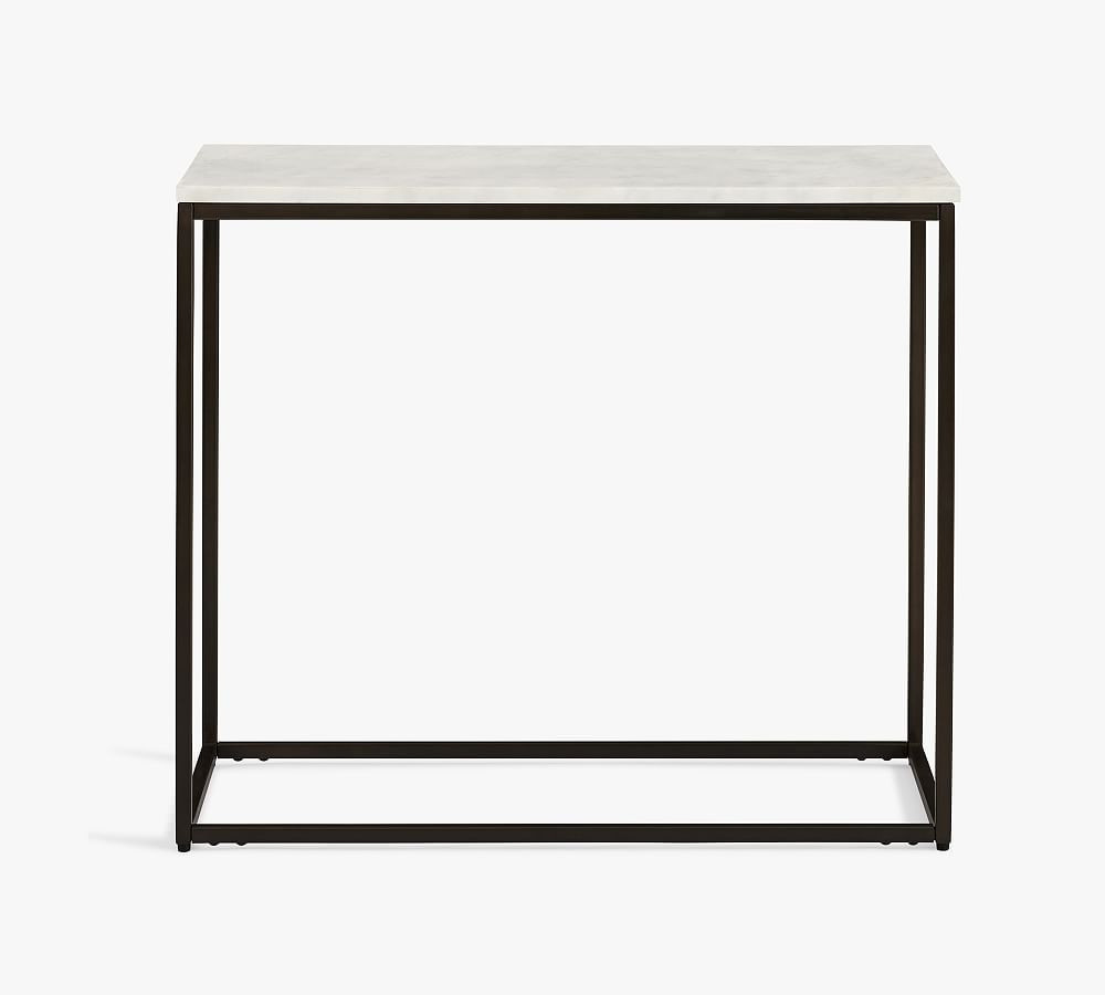 Delaney Rectangular Marble End Table | Pottery Barn (US)