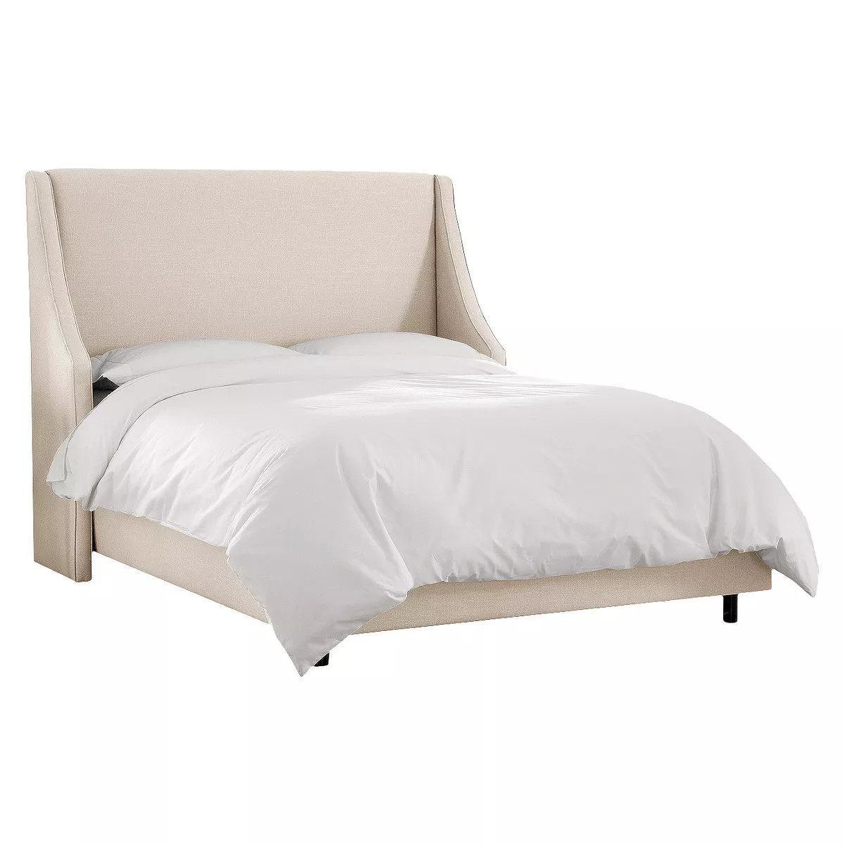 Skyline Furniture Dianna Swoop Arm Wingback Linen Bed | Target