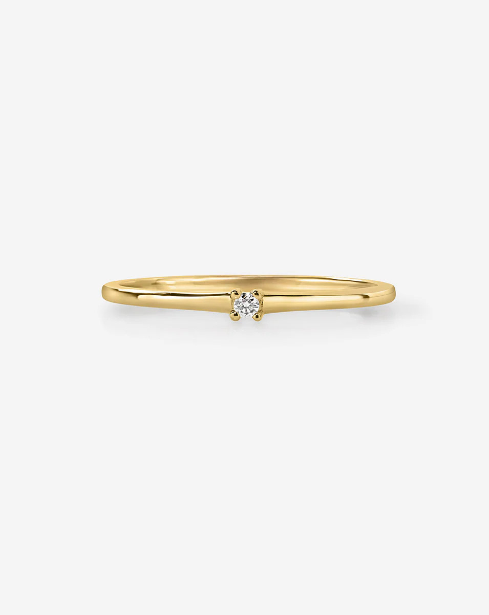 Petite Single Round Diamond Ring | Ring Concierge