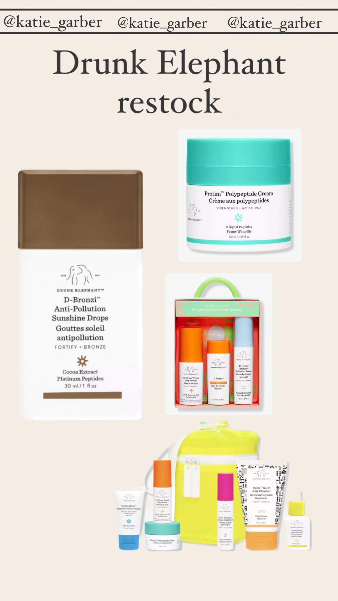 Drunk elephant restock

#LTKitbag #LTKstyletip #LTKbeauty