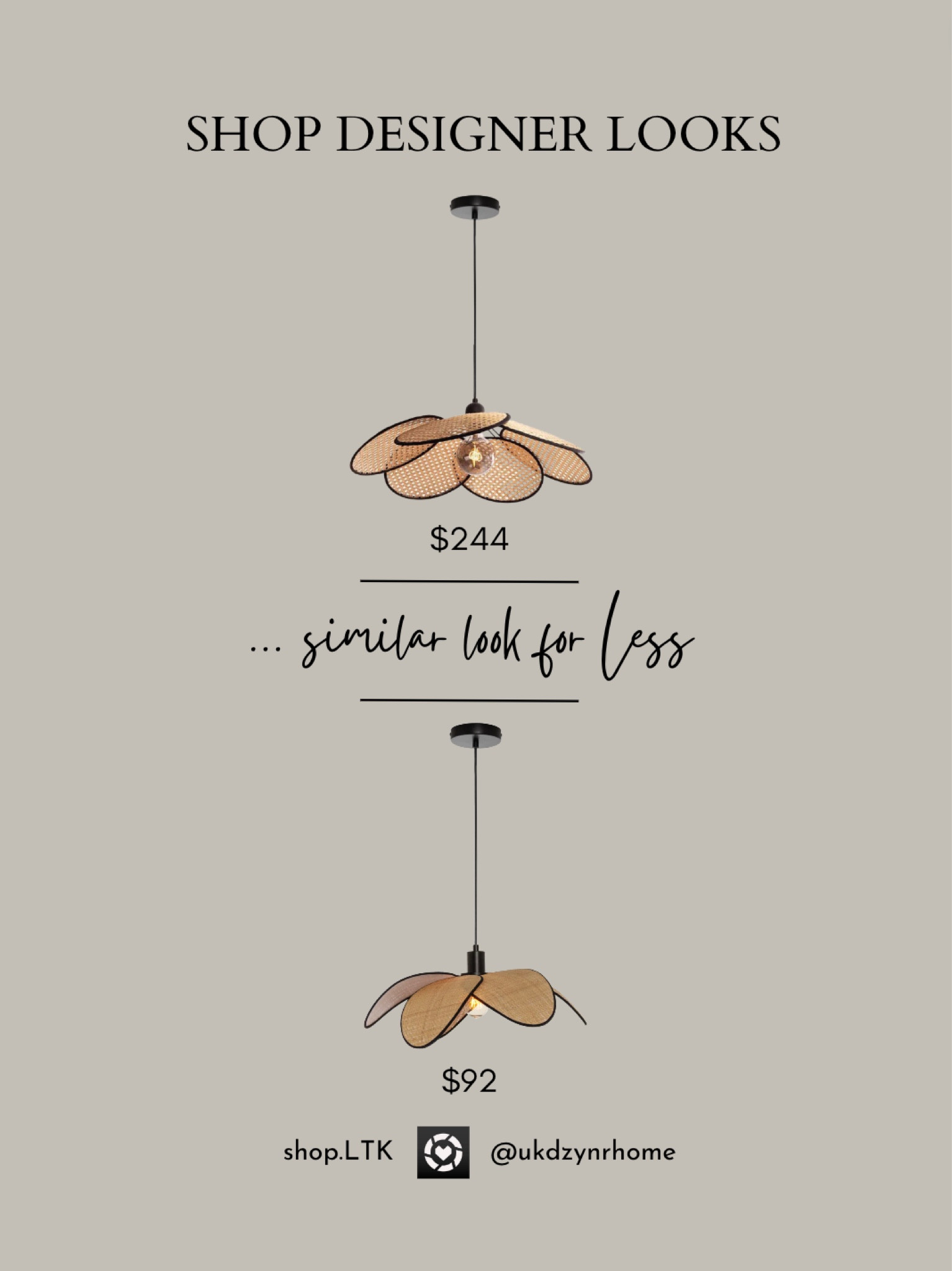 Shop Designer Looks with similar looks for less

Rattan Woven Pendant Light

#LTKFind #LTKhome