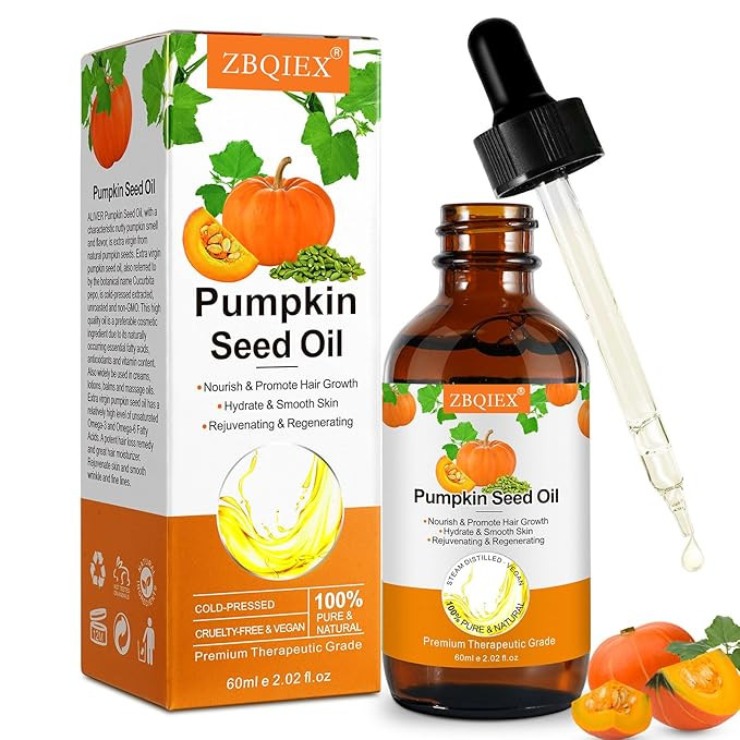 Pumpkin Seed Oil, Pumpkin Seed Essential Oil for Hair Growth & Dry Damaged Hair, Strengthen Hair ... | Amazon (US)